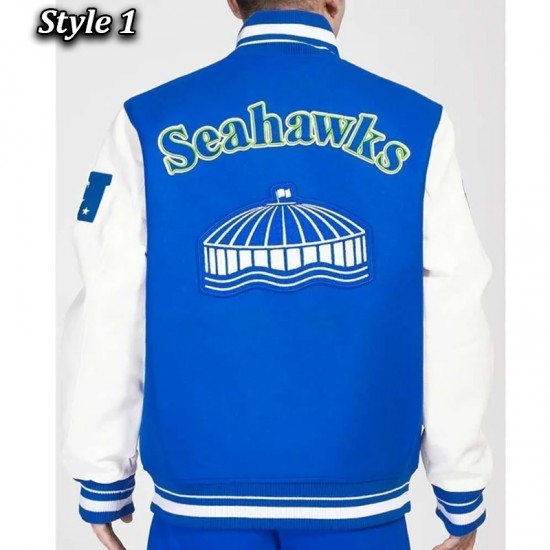 Retro Seattle Seahawks Classic Rib Varsity Jacket