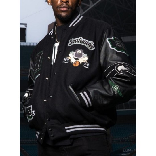 Rivalries Hometeam Seattle Seahawks Lil Jon Letterman Jacket