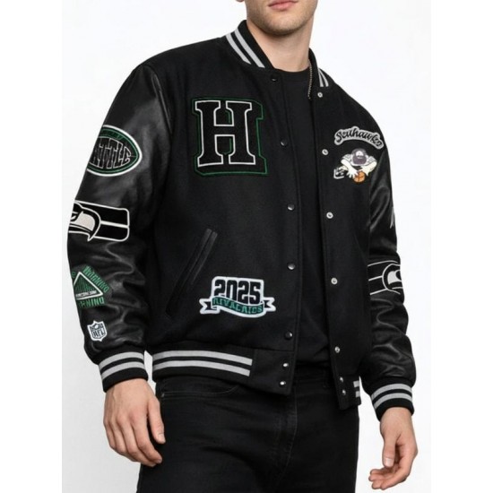 Rivalries Hometeam Seattle Seahawks Lil Jon Letterman Jacket