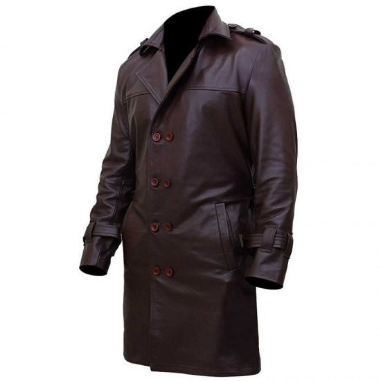 Rorschach Watchmen Leather Costume Trench Coat Rorschach Watchmen Leather Costume Trench Coat