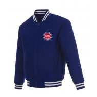 Royal Blue Detroit Pistons Varsity Wool Jacket