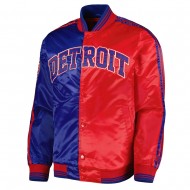 Royal/Red Detroit Pistons Fast Break Satin Jacket