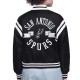 San Antonio Spurs Printed Logo Varsity Satin Jacket San Antonio Spurs Printed Logo Varsity Satin Jacket