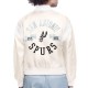 San Antonio Spurs Printed Logo Varsity Satin Jacket San Antonio Spurs Printed Logo Varsity Satin Jacket