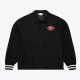 San Francisco 49ers Oversweep Black Varsity Wool Jacket San Francisco 49ers Oversweep Black Varsity Wool Jacket