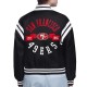 San Francisco 49ers Printed Logo Varsity Satin Jacket San Francisco 49ers Printed Logo Varsity Satin Jacket