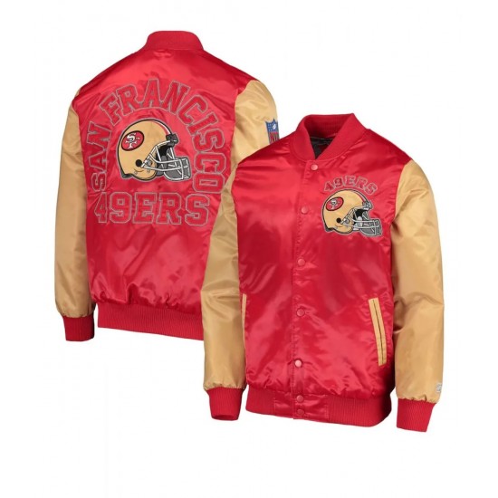 San Francisco 49ers Satin Red & Gold Jacket San Francisco 49ers Satin Red & Gold Jacket