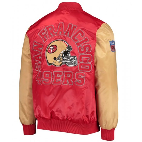 San Francisco 49ers Satin Red & Gold Jacket San Francisco 49ers Satin Red & Gold Jacket