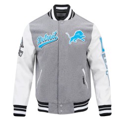 Script Tail Detroit Lions Classic Rib Varsity Jacket