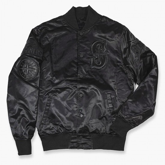 Seattle Mariners Sodo Nights Black Satin Jacket Seattle Mariners Sodo Nights Black Satin Jacket