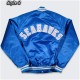 Seattle Seahawks 80s Bomber Blue Satin Jacket