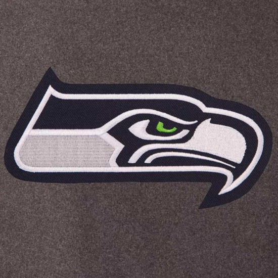 Seattle Seahawks Charcoal Navy Varsity Jacket