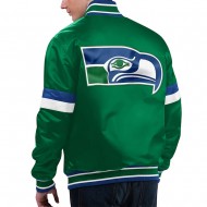 Seattle Seahawks Gridiron Classics Home Game Green Satin Jacket