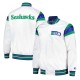 Seattle Seahawks Midweight White Satin Jacket