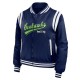 Seattle Seahawks Navy Bomber Full-Zip Jacket