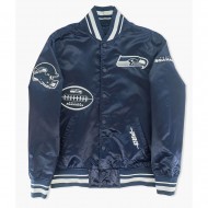 Seattle Seahawks Olde Time Football Navy Jacket
