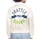 Seattle Seahawks Printed Logo Varsity Satin Jacket