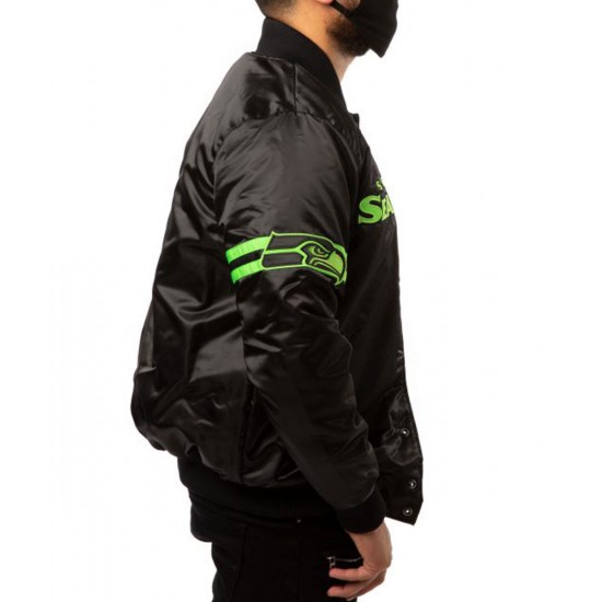 Seattle Seahawks Starter Bomber Black Jacket