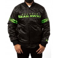 Seattle Seahawks Starter Bomber Black Jacket