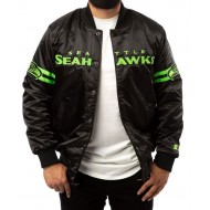 Seattle Seahawks Starter Bomber Black Jacket