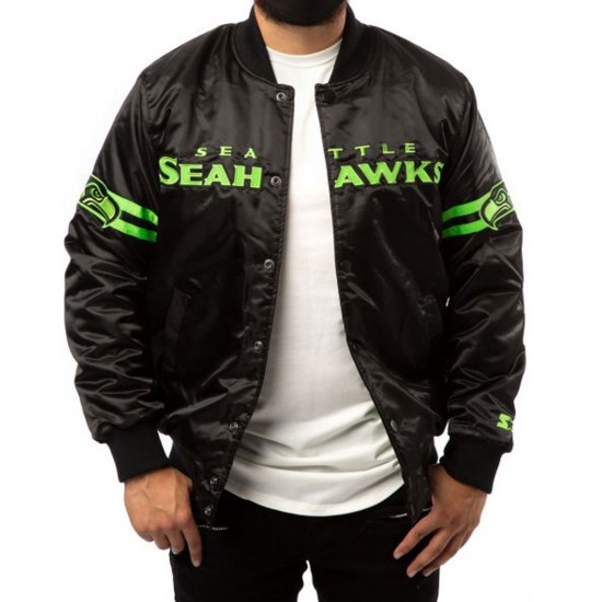 Seattle Seahawks Starter Bomber Black Jacket