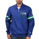 Seattle Seahawks Throwback Jet Half-Zip Blue Jacket