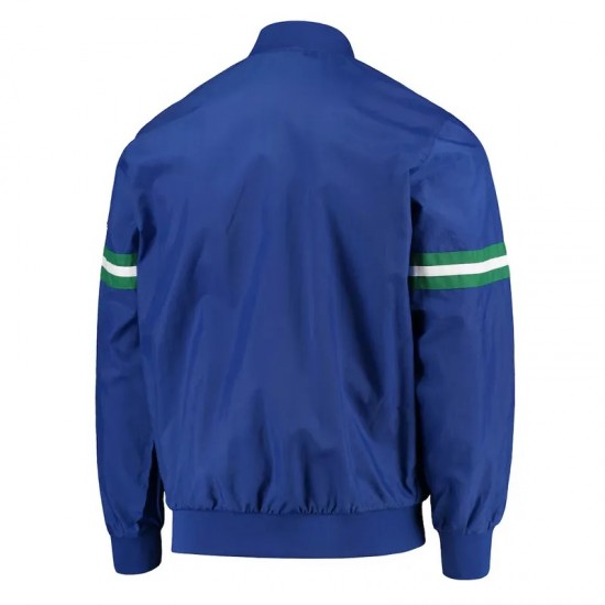 Seattle Seahawks Throwback Jet Half-Zip Blue Jacket