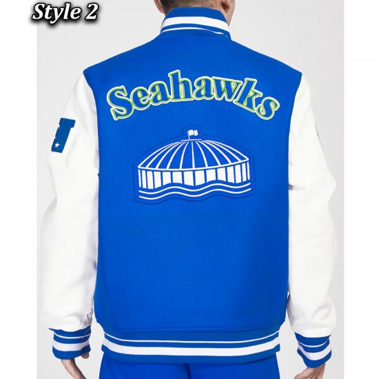 Seattle Seahawks Ultimate Throwback Varsity Jacket Seattle Seahawks Ultimate Throwback Varsity Jacket