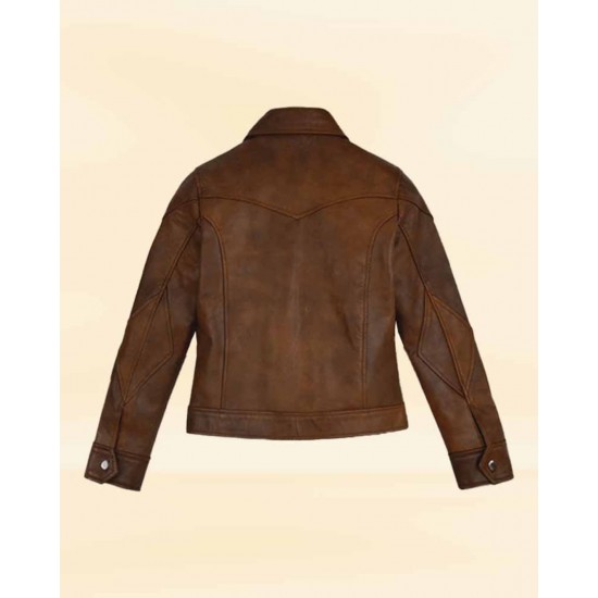 Selena Gomez Brown Leather Jacket Selena Gomez Brown Leather Jacket