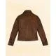 Selena Gomez Brown Leather Jacket
