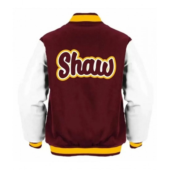 Shaw University Maroon Varsity Jacket Shaw University Maroon Varsity Jacket