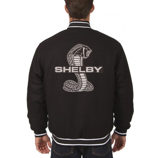 Shelby Wool Black Varsity Jacket Shelby Wool Black Varsity Jacket
