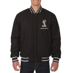 Shelby Wool Black Varsity Jacket