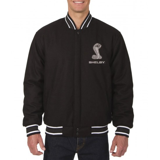 Shelby Wool Black Varsity Jacket Shelby Wool Black Varsity Jacket
