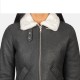 Sherilyn B-3 Black White Leather Bomber Jacket Sherilyn B-3 Black White Leather Bomber Jacket