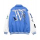Skeleton Flocking Hip Hop Blue Letterman Jacket Skeleton Flocking Hip Hop Blue Letterman Jacket