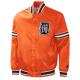 Slider Detroit Tigers Orange Varsity Satin Jacket Slider Detroit Tigers Orange Varsity Satin Jacket