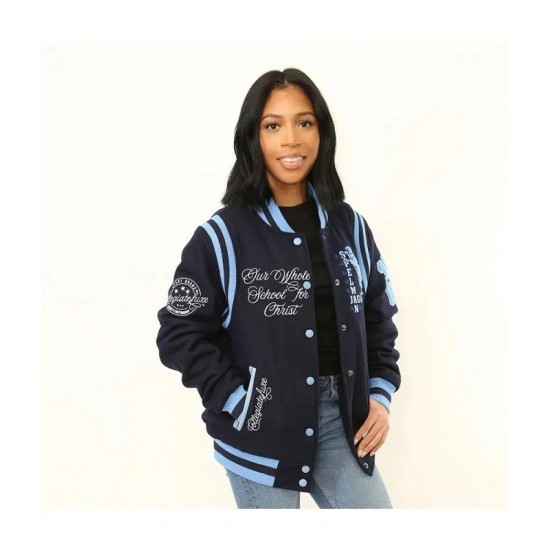 Spelman A&M University Navy Blue Varsity Jacket Spelman A&M University Navy Blue Varsity Jacket