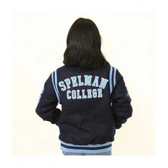 Spelman A&M University Navy Blue Varsity Jacket Spelman A&M University Navy Blue Varsity Jacket