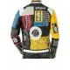 Spike Motorcycle Punk Rock World Studded Retro Multicolor Leather Jacket