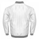 Sportswear Men's Jackets Supreme White Letterman Baseball Rib Knit Collar Satin Jacket Sportswear Men's Jackets Supreme White Letterman Baseball Rib Knit Collar Satin Jacket