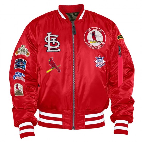 St. Louis Cardinals MA-1 Bomber Jacket St. Louis Cardinals MA-1 Bomber Jacket