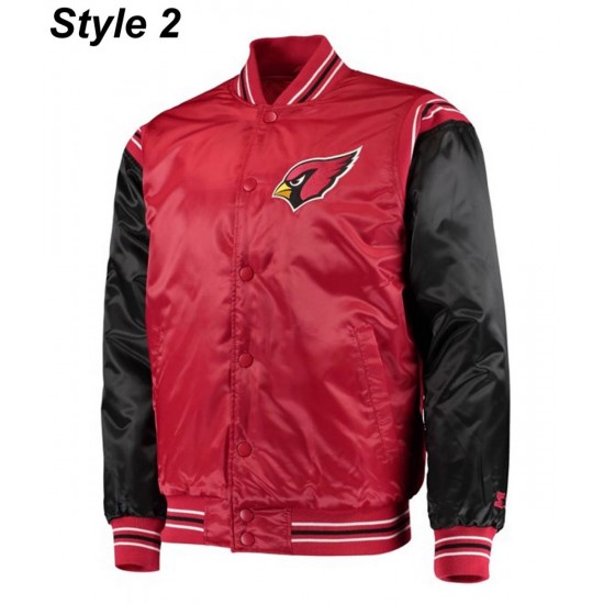 Starter Arizona Cardinals Red/Black Satin Jacket
