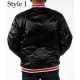 Starter Chicago Bulls Black Satin Bomber Jacket Starter Chicago Bulls Black Satin Bomber Jacket