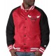 Starter Chicago Bulls Red & Black Satin Varsity Jacket Starter Chicago Bulls Red & Black Satin Varsity Jacket