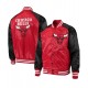 Starter Chicago Bulls Red & Black Satin Varsity Jacket Starter Chicago Bulls Red & Black Satin Varsity Jacket