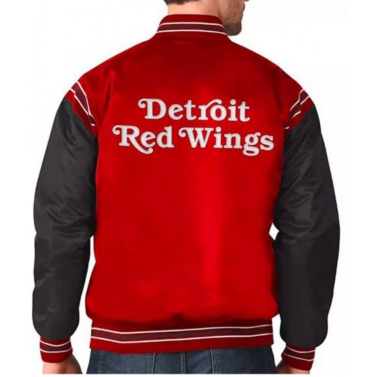 Starter Detroit Red Wings Satin Varsity Jacket Starter Detroit Red Wings Satin Varsity Jacket