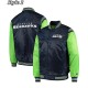 Starter Seattle Seahawks Blue and Neon Green Jacket