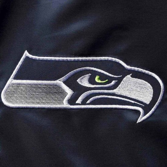 Starter Seattle Seahawks Blue and Neon Green Jacket