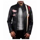 Steve McQueen Le Mans Driver Grandprix Gulf Black Leather Jacket Steve McQueen Le Mans Driver Grandprix Gulf Black Leather Jacket